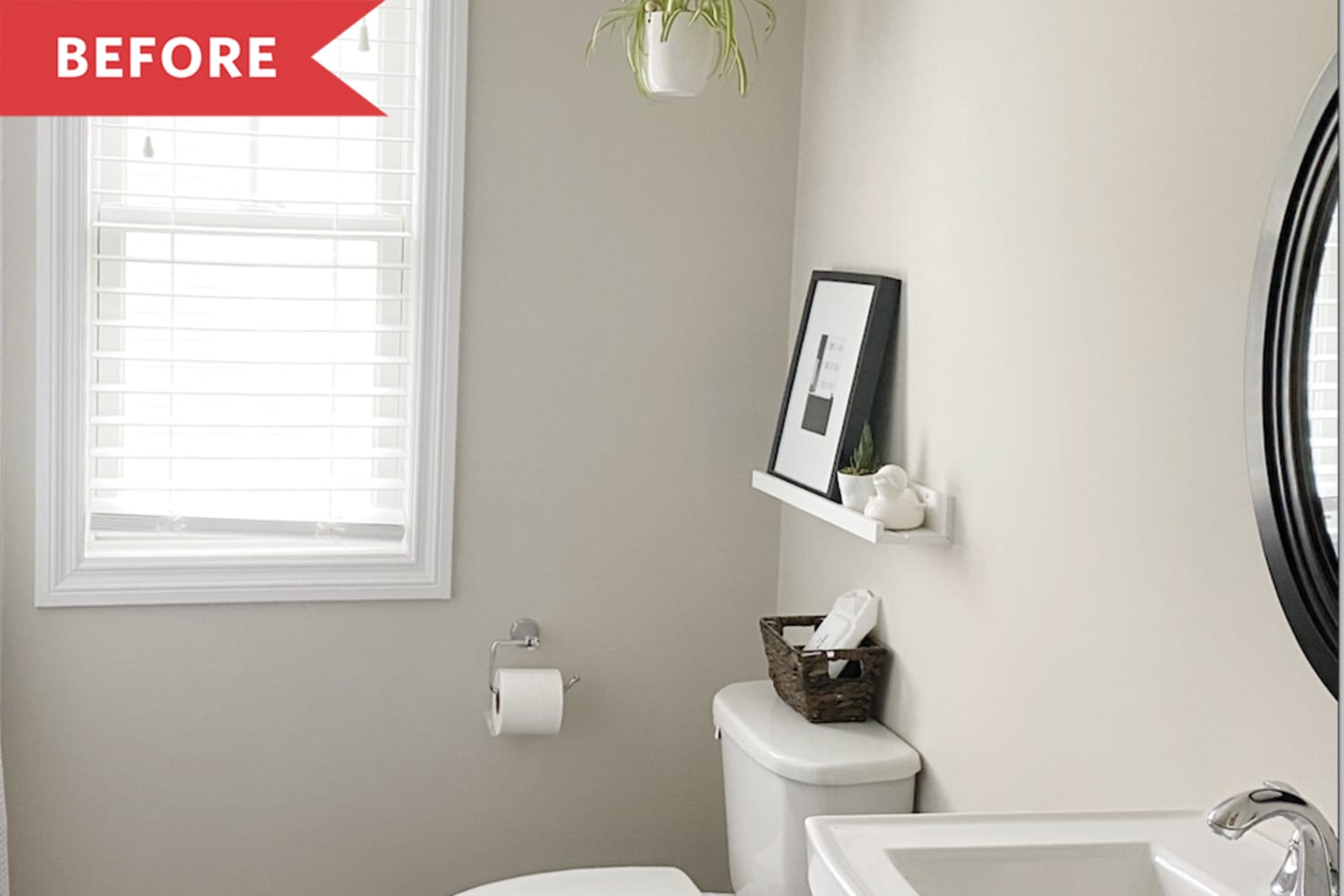 Bold Wallpaper Bathroom Redo Before and After Photos Apartment Therapy